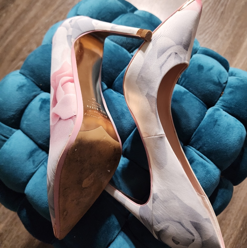 Ted Baker Floral Satin 103mm Court Shoe